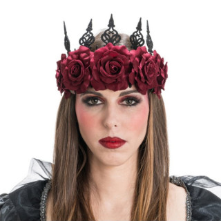 Couronne de 5 roses à nouer - Accessoire de déguisement