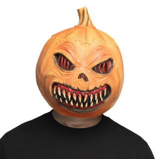 Masque citrouille souriante en latex - Accessoire de déguisement