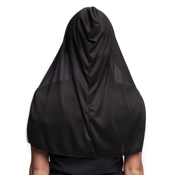 Masque vieille nonne d'horreur en latex - Accessoire de déguisement