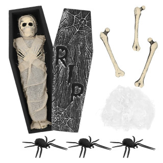 Cercueil et momie avec accessoires - Décoration Halloween