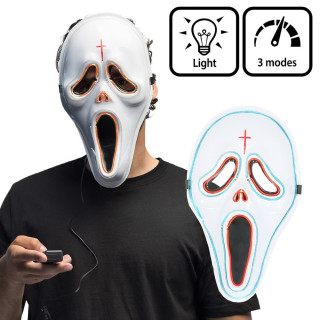 Masque fantôme hurlant lumineux - Accessoire de déguisement