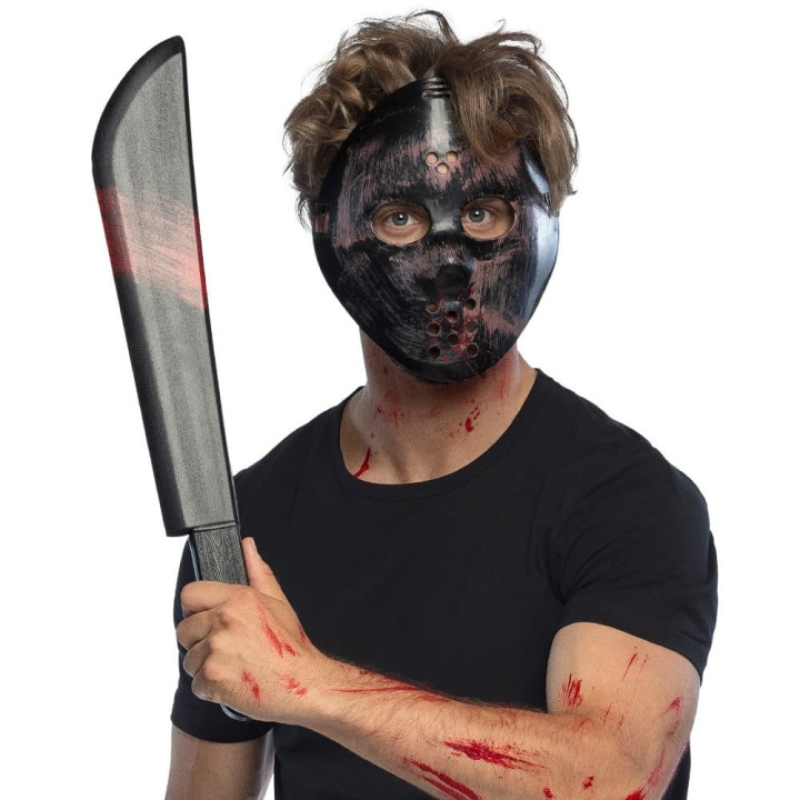 Set killer masque et machette - Accessoire de déguisement
