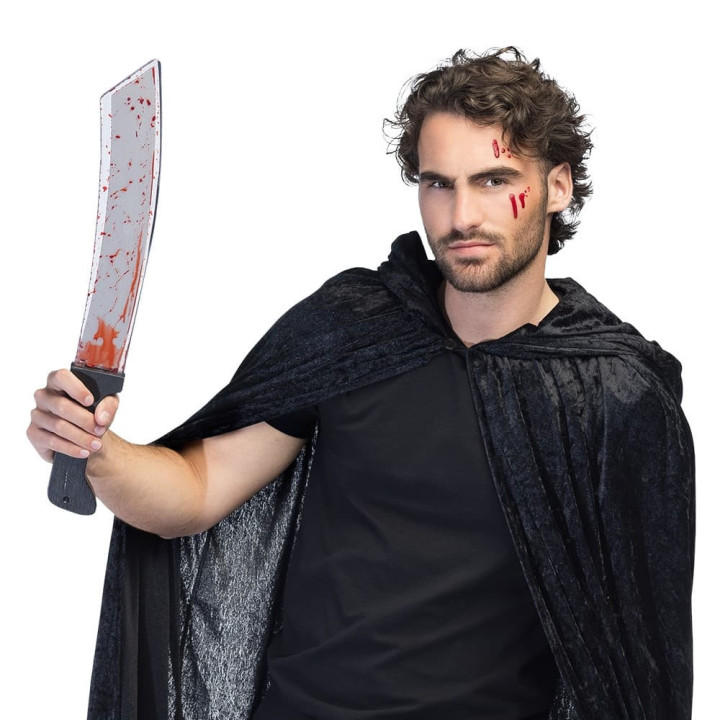 Machette factice sanguinolente - Accessoire de déguisement