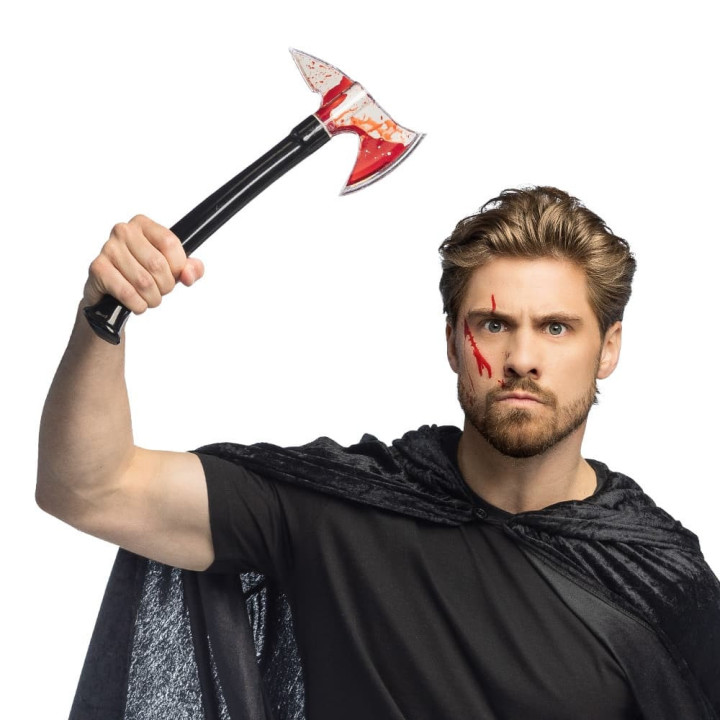 Hache factice sanguinolente - Accessoire de déguisement