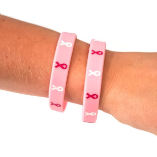 Bracelet silicone rose Octobre - Accessoire solidaire