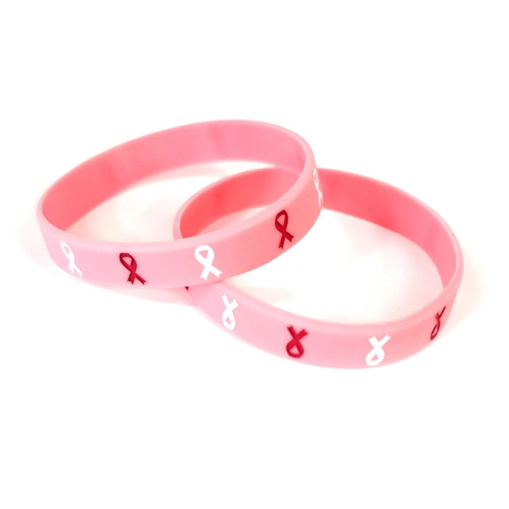 Bracelet silicone rose Octobre - Accessoire solidaire