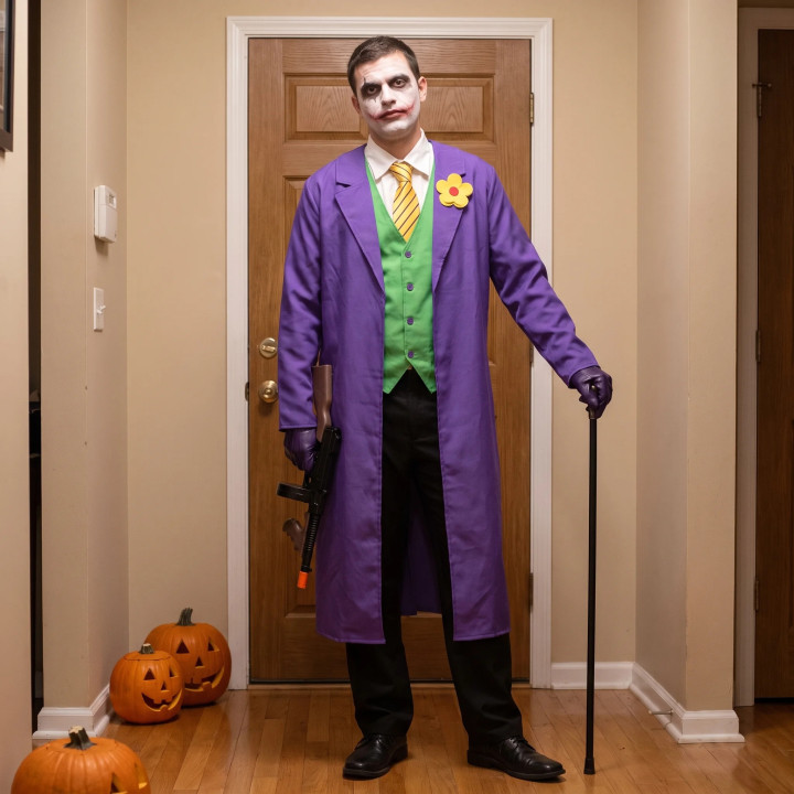 Costume Joker violet homme - Déguisement Halloween