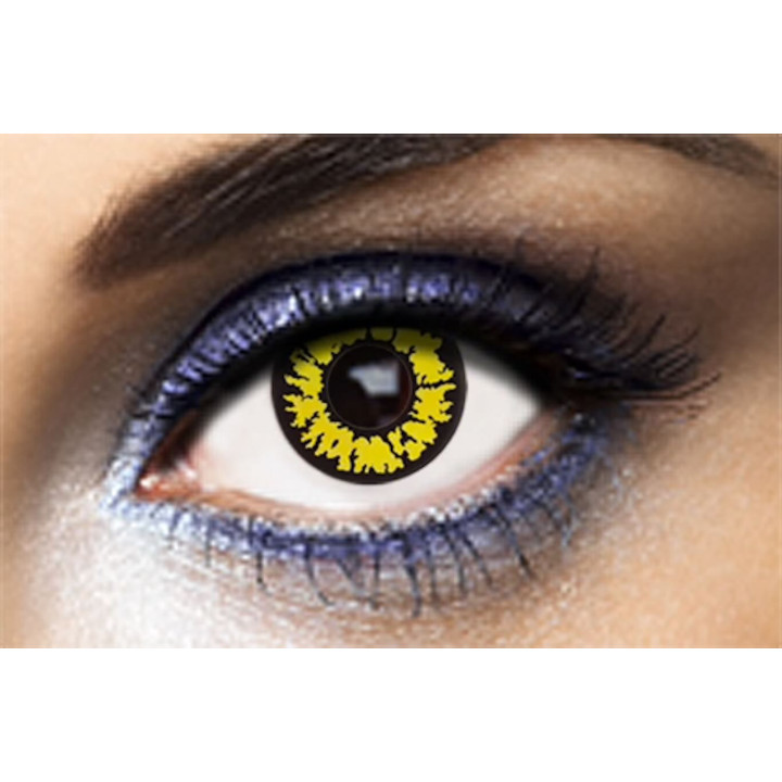 Lentilles fantaisie loup jaune - Déguisement Halloween