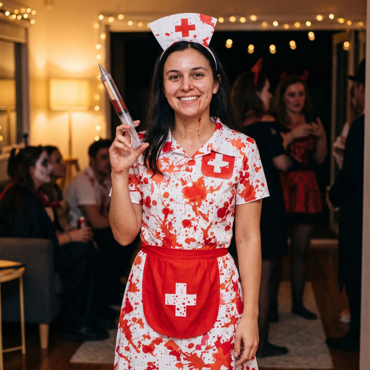 Costume infirmière ensanglantée femme - Déguisement Halloween