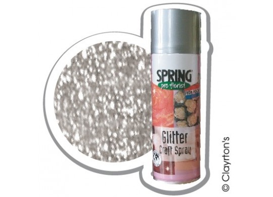 Spray paillettes argent 400ml-7201