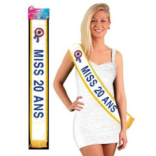 Écharpe miss 20 ans