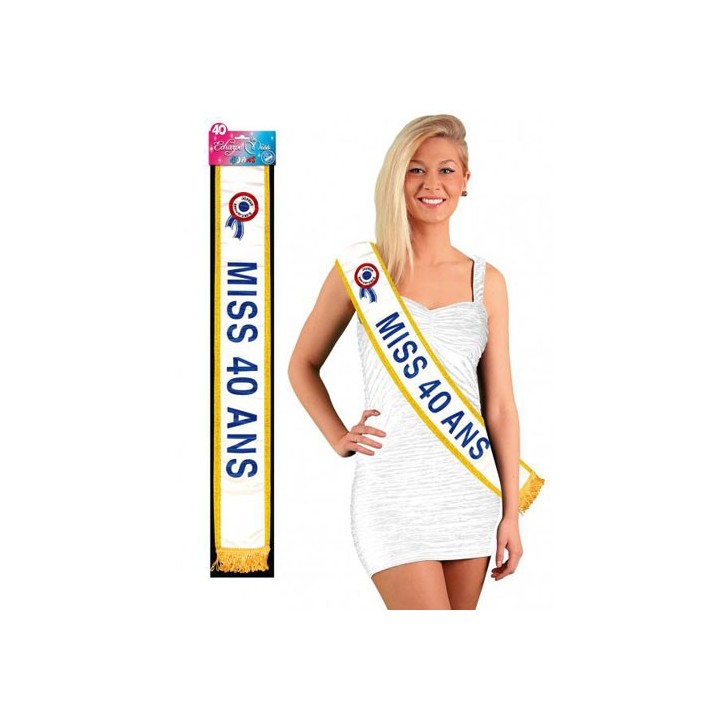 Écharpe miss 40 ans