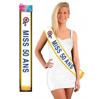 Écharpe miss 50 ans