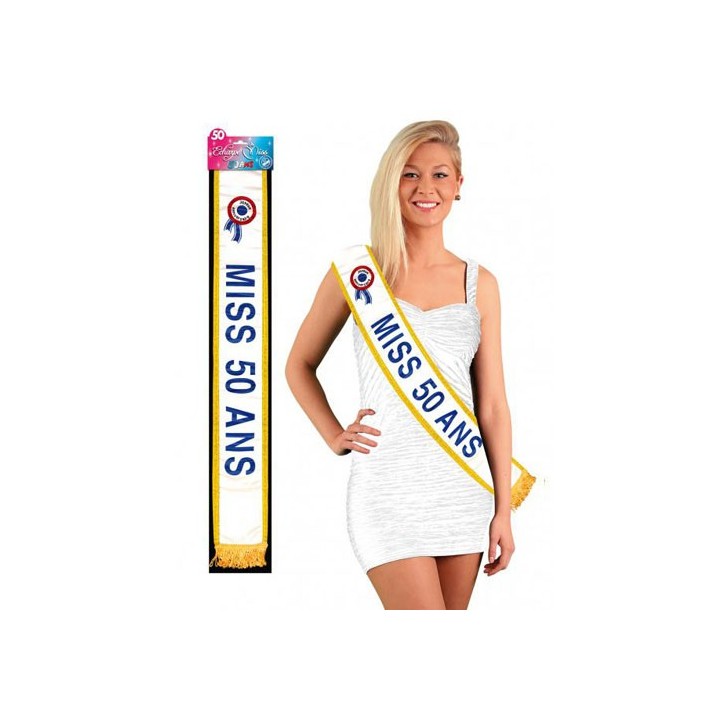 Écharpe miss 50 ans