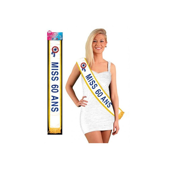 Écharpe miss 60 ans