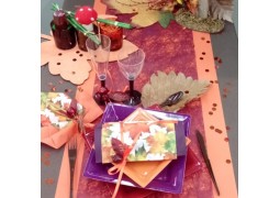 Chemin de table Romance prune