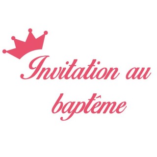 Cartes invitation au Baptême