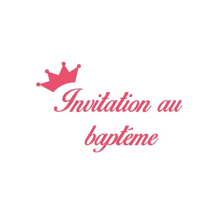 Cartes invitation au Baptême