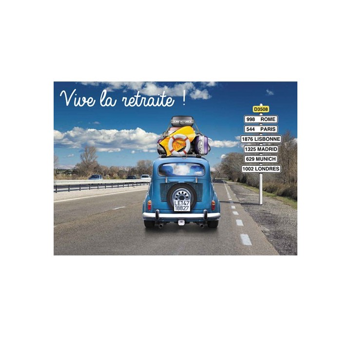 Cartes invitation "vive la retraite"!