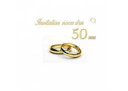 Cartes invitation "Noces d'or 50 ans"