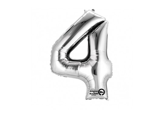 Ballon aluminium 4 argent Ballon aluminium 4 argent