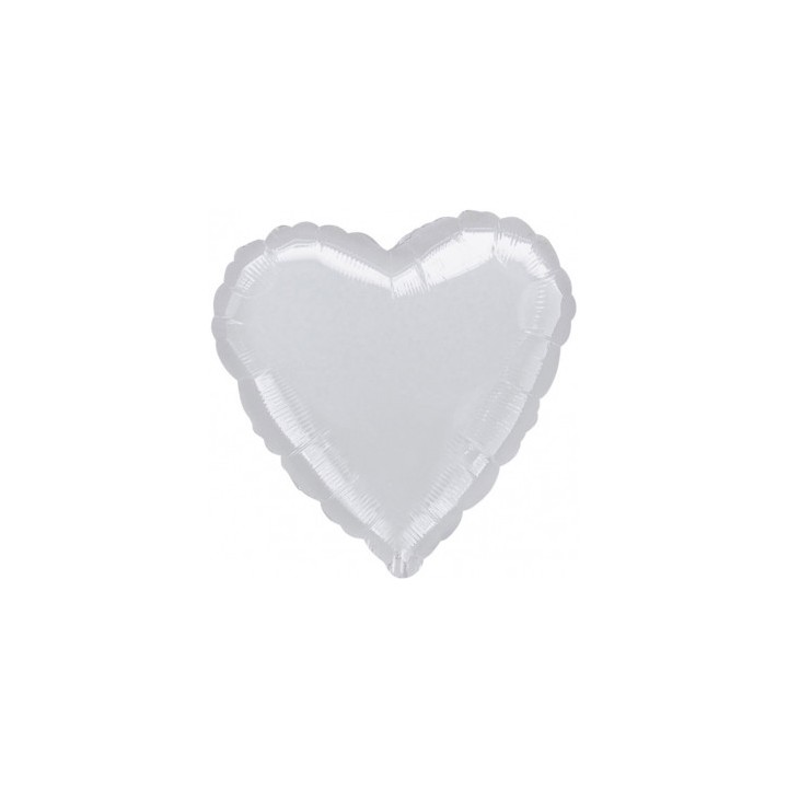 Ballon aluminium coeur argent