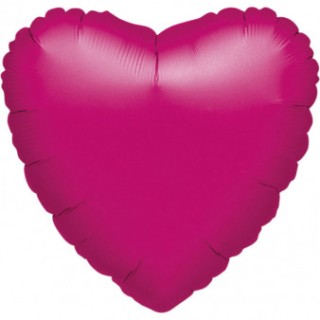 Ballon aluminium coeur fuschia - Article de fête