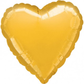 Ballon aluminium coeur or