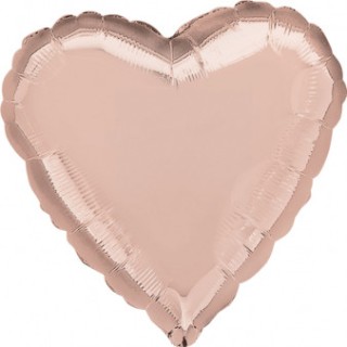 Ballon aluminium coeur rose gold - Article de fête