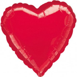 Ballon aluminium coeur rouge