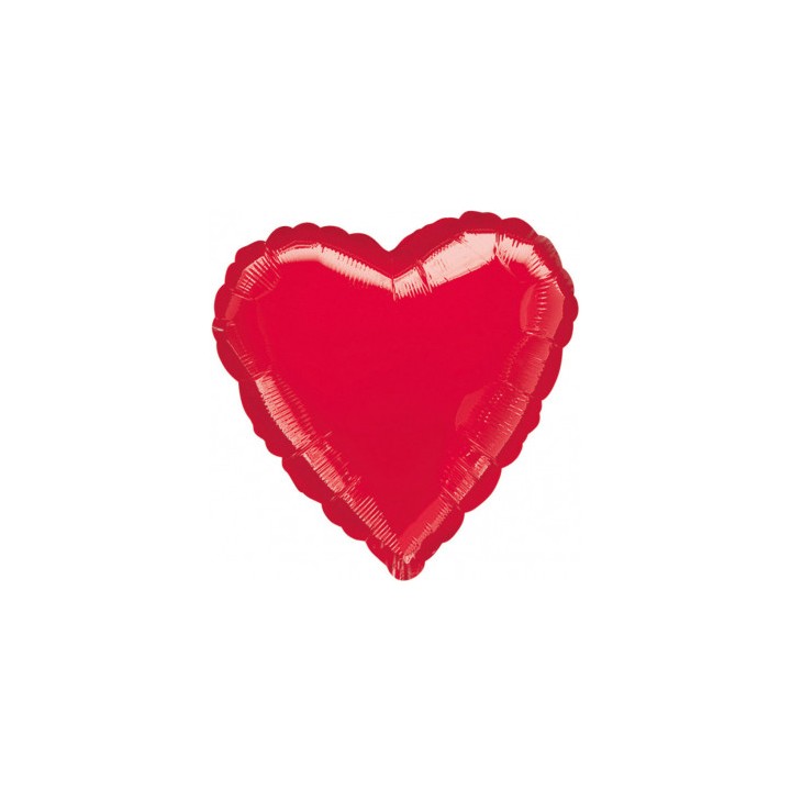 Ballon aluminium coeur rouge