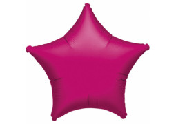 Ballon aluminium étoile fuschia mat