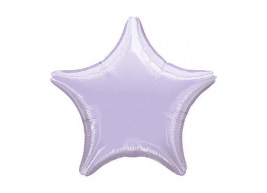 Ballon aluminium étoile lilas pastel
