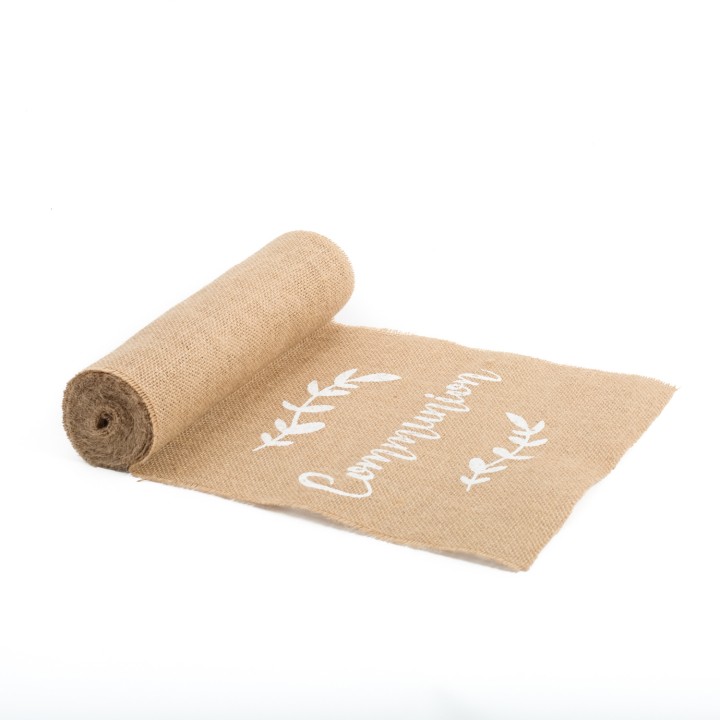 Chemin de table jute Communion - Article de fête