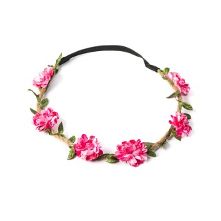 Headband fleur fuschia - Article de fête