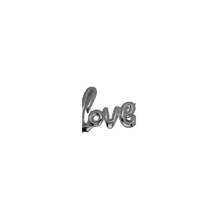 Ballon alu Love argent - Article de fête