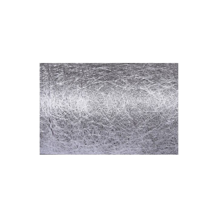 Chemin de table fibre argent 30cm x 10m - Décoration de table