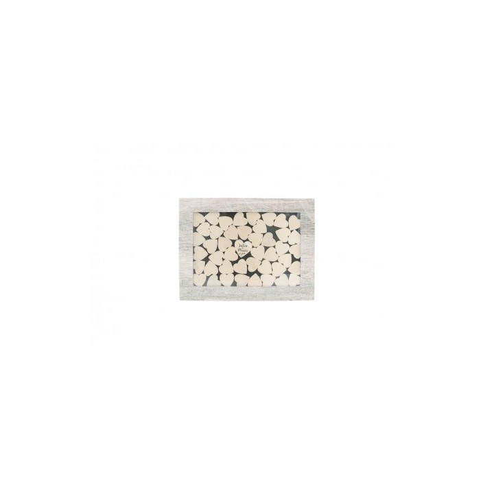 Cadre 30x40cm avec 53 cœurs en bois