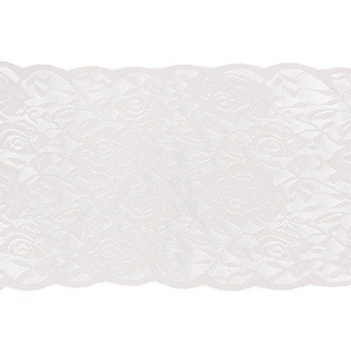 Ruban dentelle coton blanc 18cmx3m - la table - articles de fête