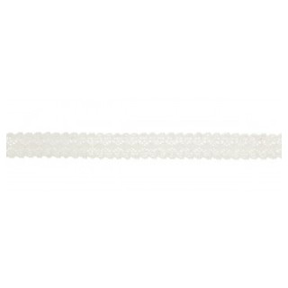 Ruban dentelle coton adhésif blanc 1cmx2m - la table - articles de fête