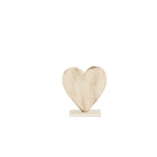 Coeur en bois 20cm - Centre de table