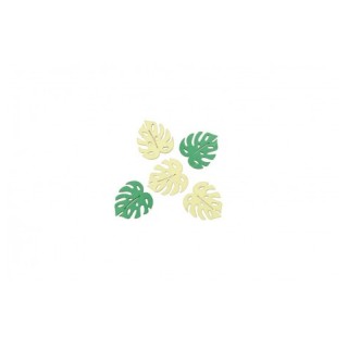 18 Feuilles palmier en bois - Décoration de table