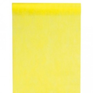 Chemin de table intissé économique jaune