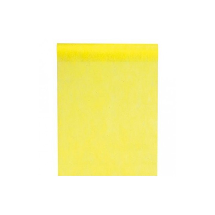 Chemin de table intissé économique jaune
