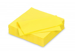 Serviettes papier jaune citron
