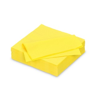 Serviettes papier jaune citron