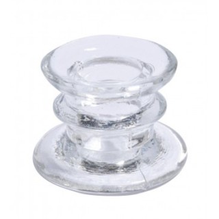 Bougeoir suède transparent - Décoration de table