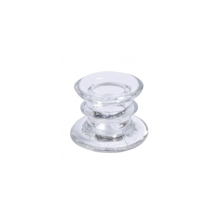 Bougeoir suède transparent - Décoration de table