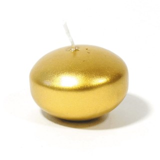 Bougies flottantes métallisées or
