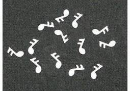 Confettis de table note de musique blanc